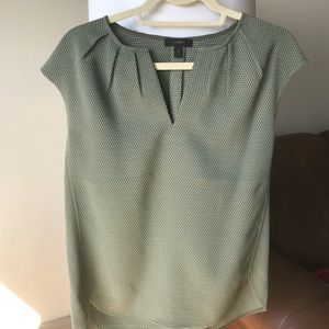 J. Crew Green textured work blouse